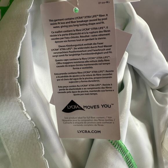 Draper James Lands End One Piece Swimsuit Bathing suit Women 16 Green NEW Swim - Picture 10 of 11